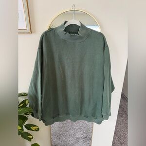 Aerie Green Mock Neck Sweater